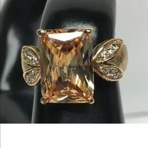 Park Lane Cheers Ring Gold Tone Topaz Stone sz8.5